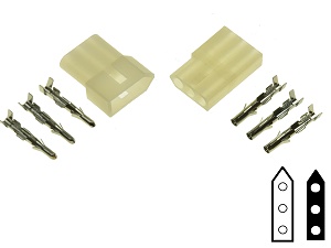3 pole BMW Aprilia Motorbike connector set 3 pole BMW Aprilia Motorbike connector set