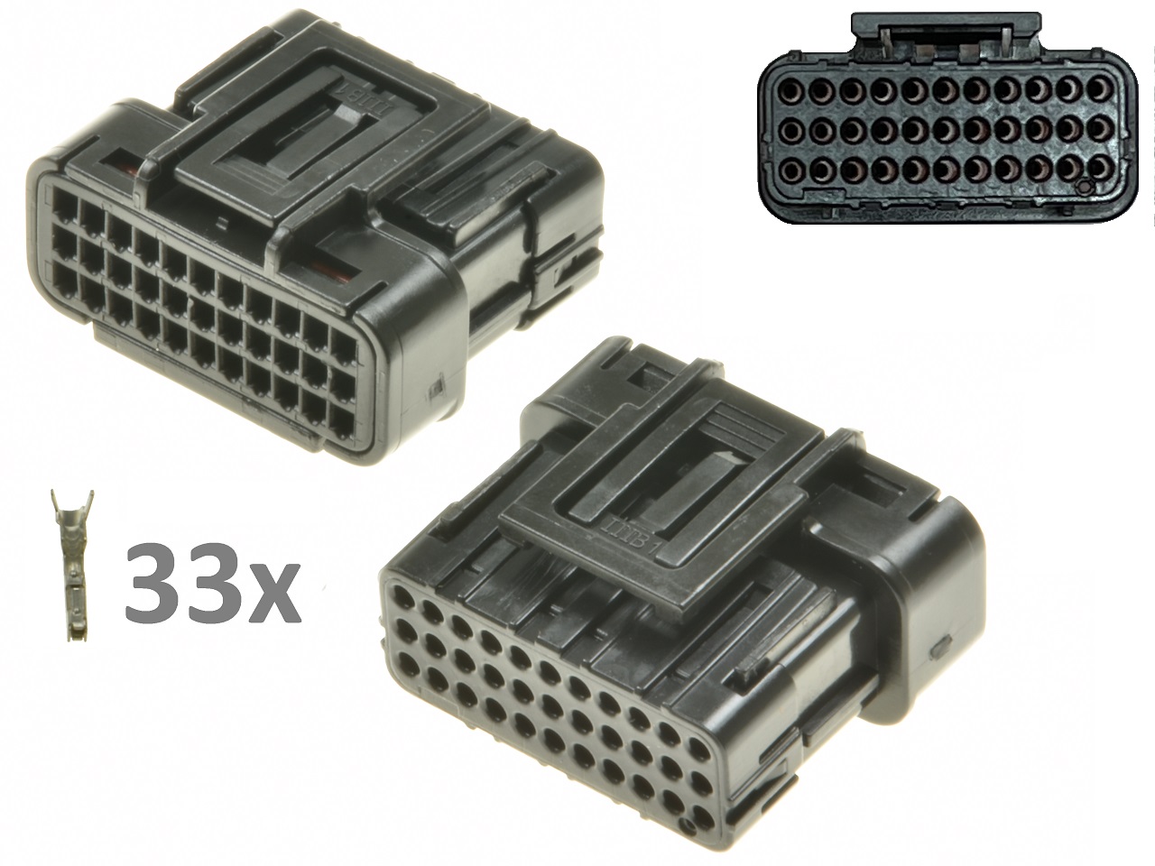 Kawasaki Suzuki Honda 33 way ECU CDI ECM motorcyle connector black Kawasaki Suzuki Honda 33 way ECU CDI ECM motorcyle connector black