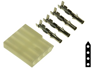 4 pole BMW Aprilia Motorbike female connector 4 pole BMW Aprilia Motorbike female connector