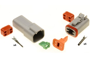 4 pole superseal connector Amphenol - Deutsch DT06-4s DT04-4P 4 pole superseal connector Amphenol - Deutsch DT06-4s DT04-4P