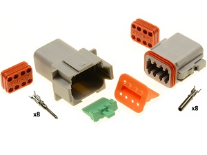8 pole superseal connector Amphenol - Deutsch DT06-8S DT04-8P 8 pole superseal connector Amphenol - Deutsch DT06-8S DT04-8P