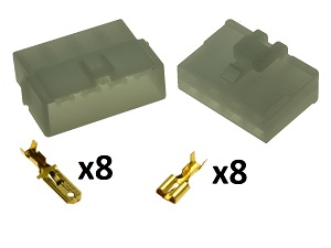 8 pole pin automotive motorbike connector 8FA-250S 8MA-250S set 8 pole pin automotive motorbike connector 8FA-250S 8MA-250S set
