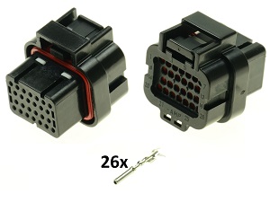 Moto Guzzi IAW 26 way ECU CDI ECM motorcyle connector set Moto Guzzi IAW 26 way ECU CDI ECM motorcyle connector set