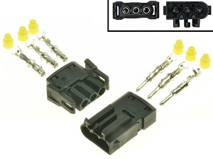 BMW C400 F650 F700 F800 voltage regulator rectifier connector set (AMP 1-828817-1, BMW 1378114, PA66)