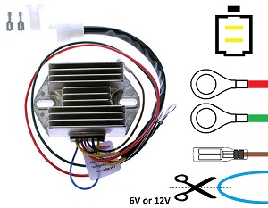 CARR1631 - Ducati 6V 12V regulator rectifier CARR1631 - Ducati 6V 12V regulator rectifier