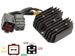CARR691Griz Yamaha Grizzly 300 - MOSFET Voltage regulator rectifier CARR691Griz Yamaha Grizzly 300 - MOSFET Voltage regulator rectifier