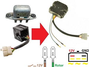 CARR241 - Honda CB MOSFET Voltage regulator rectifier rotor1 CARR241 - Honda CB MOSFET Voltage regulator rectifier rotor1