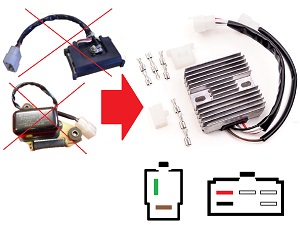 CARR351 - Yamaha XS650 MOSFET Voltage regulator rectifier CARR351 - Yamaha XS650 MOSFET Voltage regulator rectifier