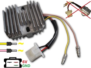 CARR681 SH223 Honda XL250S GN400 CB125s XL125s XL185s 6V Voltage regulator rectifier CARR681 SH223 Honda XL250S GN400 CB125s XL125s XL185s 6V Voltage regulator rectifier