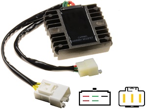 CARR691 Honda CBR600 CBR900 VFR800 VTR1000 CBR1100XX VTX1800 MOSFET Voltage regulator rectifier Lithium Ion CARR691 Honda CBR600 CBR900 VFR800 VTR1000 CBR1100XX VTX1800 MOSFET Voltage regulator rectifier Lithium Ion