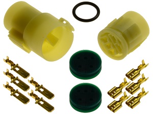 CKK7053F - Motorbike connector plug set waterproof (round 5 pole) CKK7053F - Motorbike connector plug set waterproof (round 5 pole)