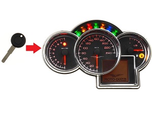 Moto Guzzi 1x transponder key programming → dashboard