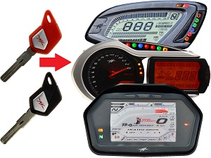 MV Agusta programming 2x transponder chip key → unit