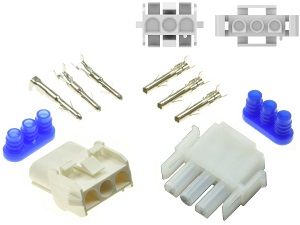 3 pole Moto Guzzi Motoplat CDI ignition Motorbike connector set 3 pole Moto Guzzi Motoplat CDI ignition Motorbike connector set
