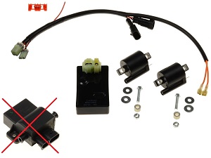 Improved Polaris 600 700 Sportsman igniter ignition module CDI TCI Box-set (4010785, 4010696)