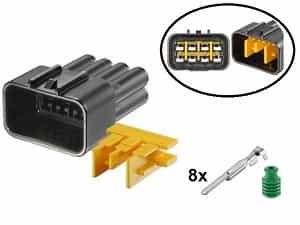 RFW-8P090-M set - mannelijke motorfiets connector 8 polig RFW-8P090-M set - mannelijke motorfiets connector 8 polig