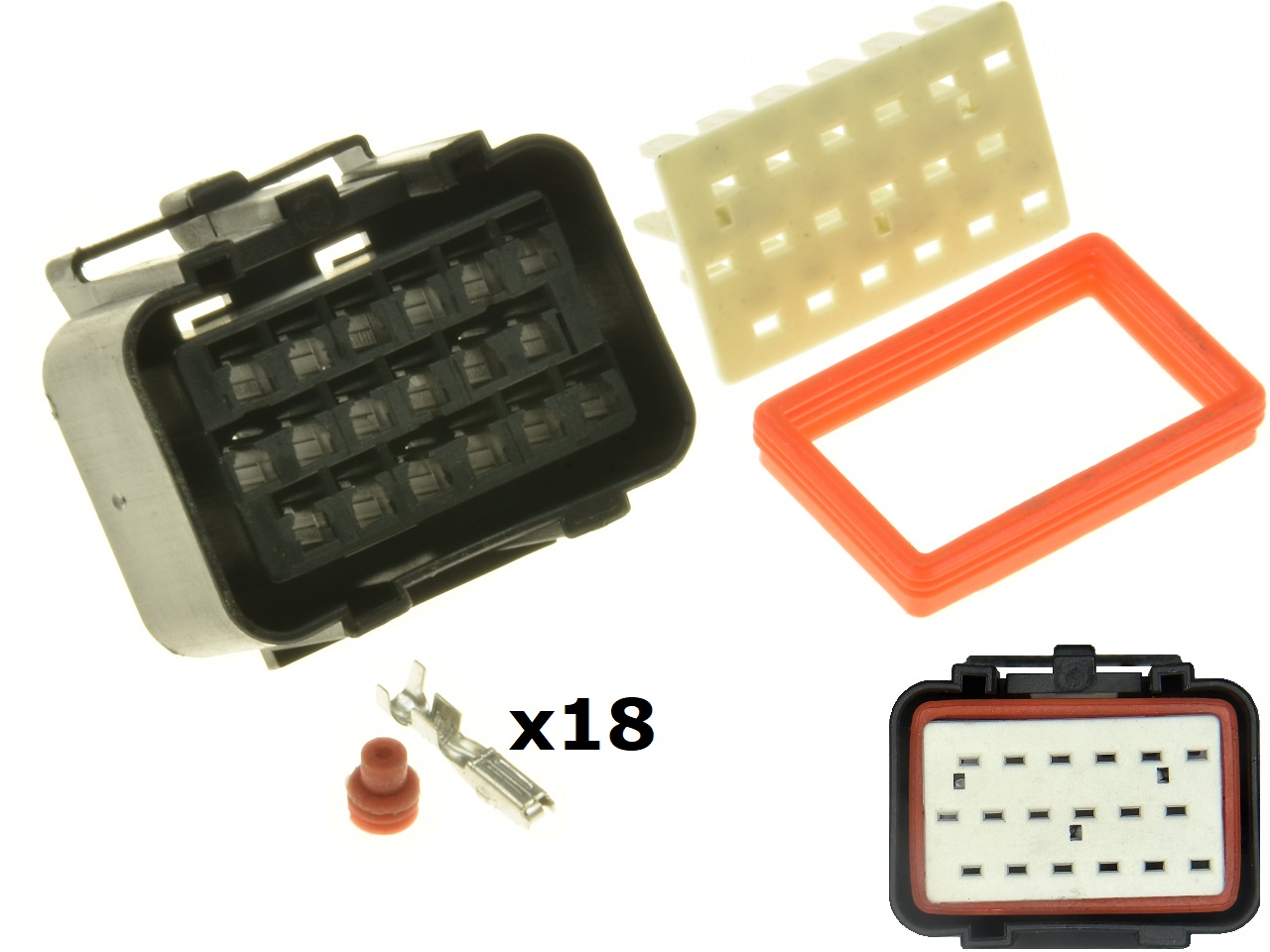 Triumph PVL GILL CDI ECU ignition female connector 18 way Triumph PVL GILL CDI ECU ignition female connector 18 way