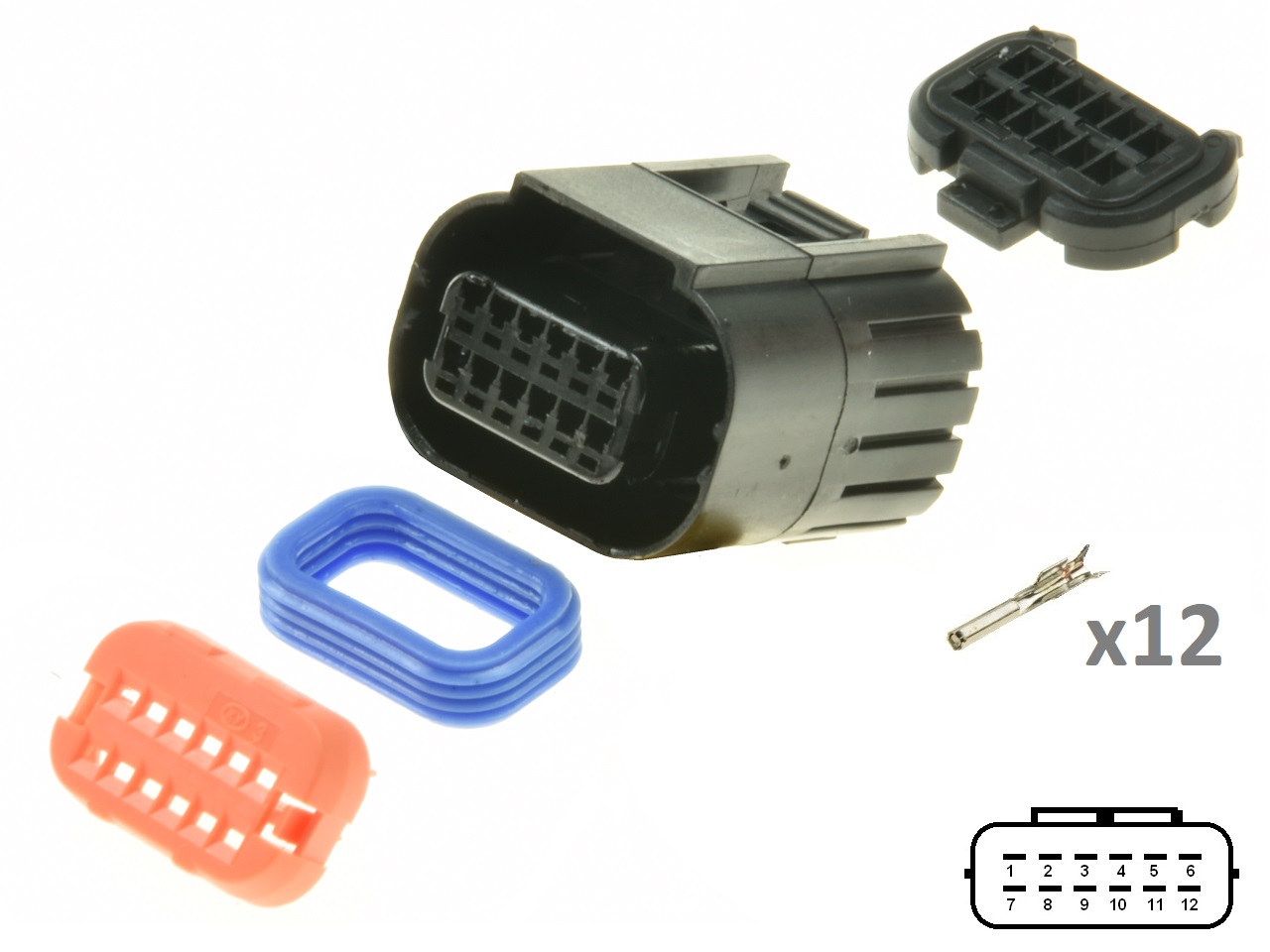 Kawasaki Suzuki Yamaha 12 way ECU CDI ECM motorcyle connector set Kawasaki Suzuki Yamaha 12 way ECU CDI ECM motorcyle connector set