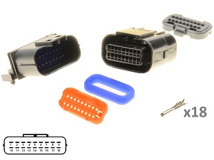 Kawasaki Suzuki Yamaha 18 way ECU CDI ECM motorcyle connector set - Male + Female Kawasaki Suzuki Yamaha 18 way ECU CDI ECM motorcyle connector set - Male + Female
