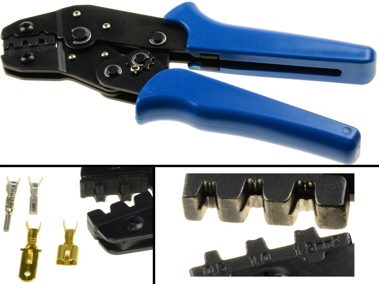AMP faston crimping tool plier - 0.5mm2-1.5mm2 / 26-16AWG - Click Image to Close