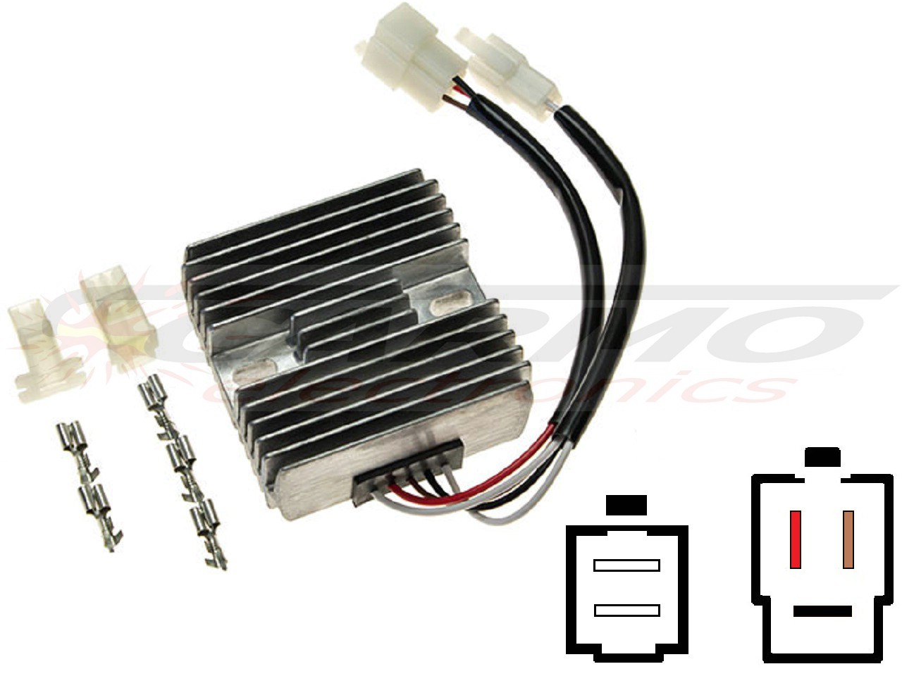 CARR071 - Yamaha XT500 XT550 XT600 TT600 SR250 Voltage regulator rectifier (SH522G-12, SH222) - Click Image to Close