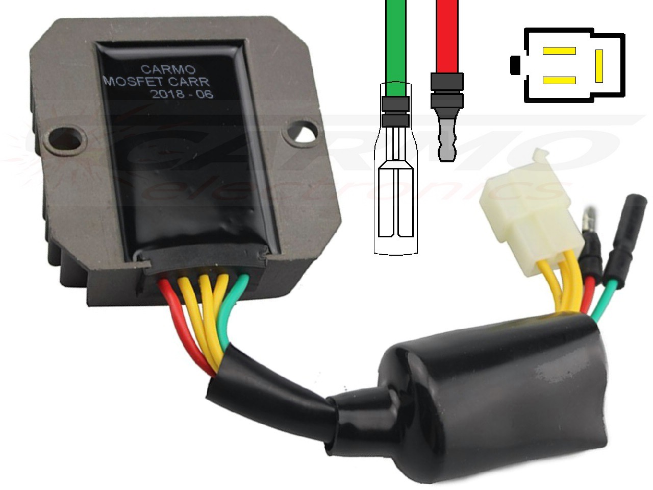 CARR204-SLR Honda FX650 SLR650 - MOSFET Voltage regulator rectifier (SH532C-13) - Click Image to Close