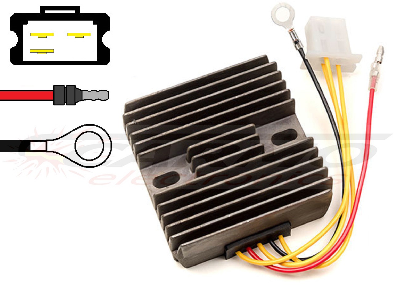 CARR921 Kawasaki KH250 MOSFET Voltage regulator rectifier - Click Image to Close