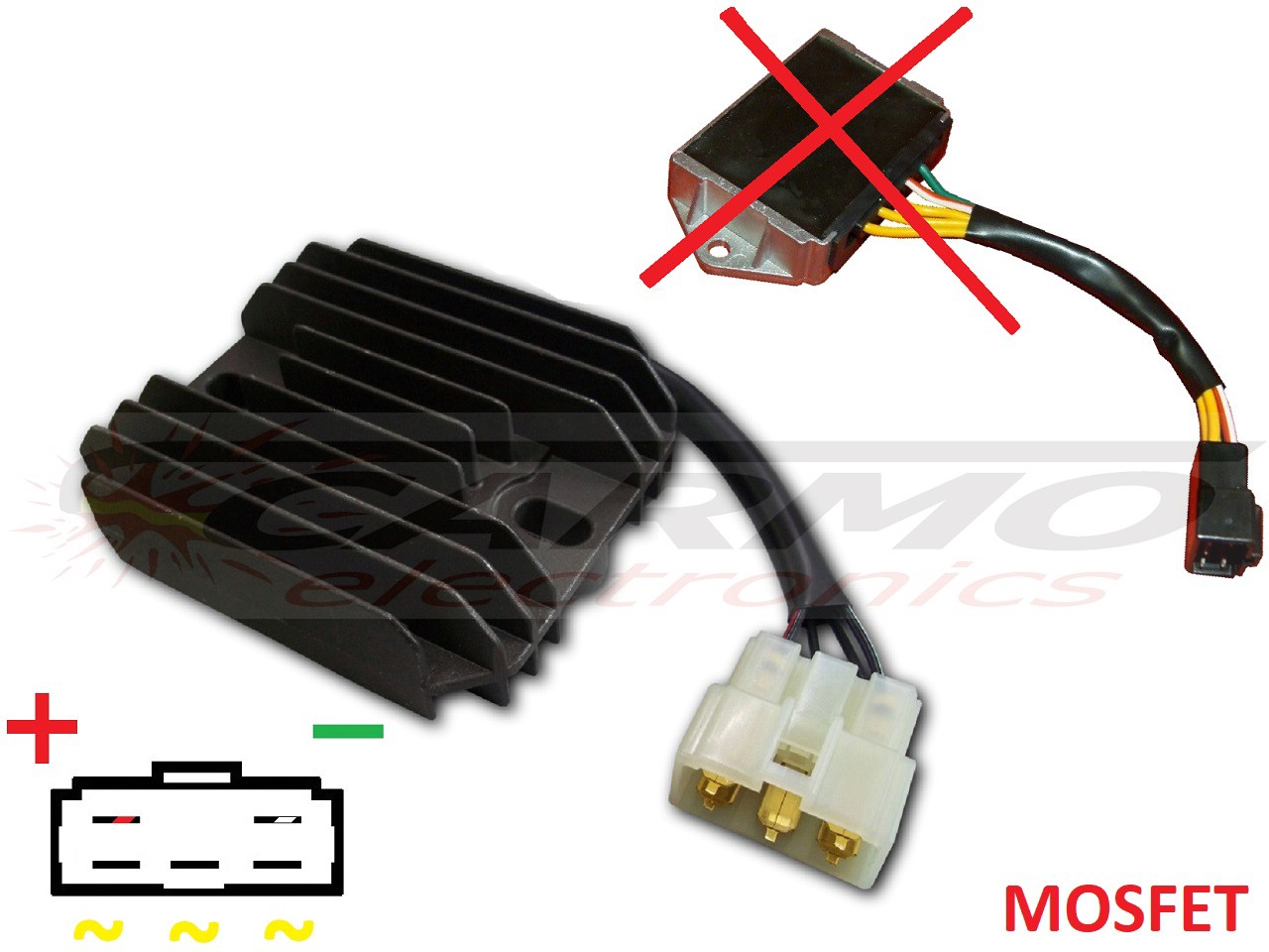 CARR201 - MOSFET Gasgas Gas Gas Voltage regulator rectifier (MFS450434009 Ducati) - Click Image to Close