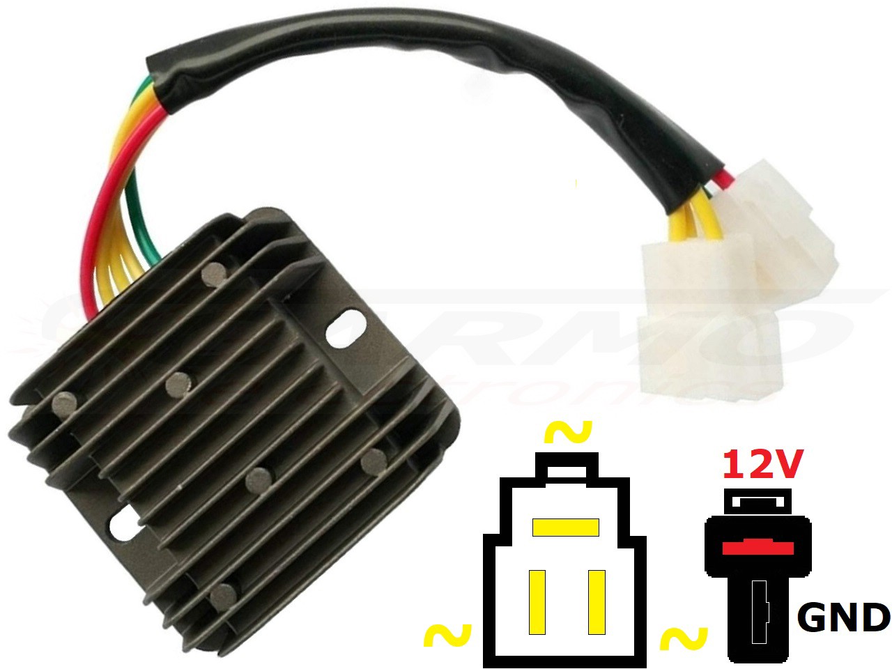 CARR204-Hy - Hyosung GT650R GT650 GV650 GV700 ST7 GT650S MOSFET Voltage regulator rectifier - Lithium Ion - Click Image to Close