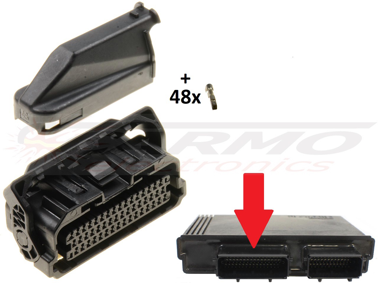 48 pole superseal connector KTM ECU ECM computer 61341031 connector - Click Image to Close