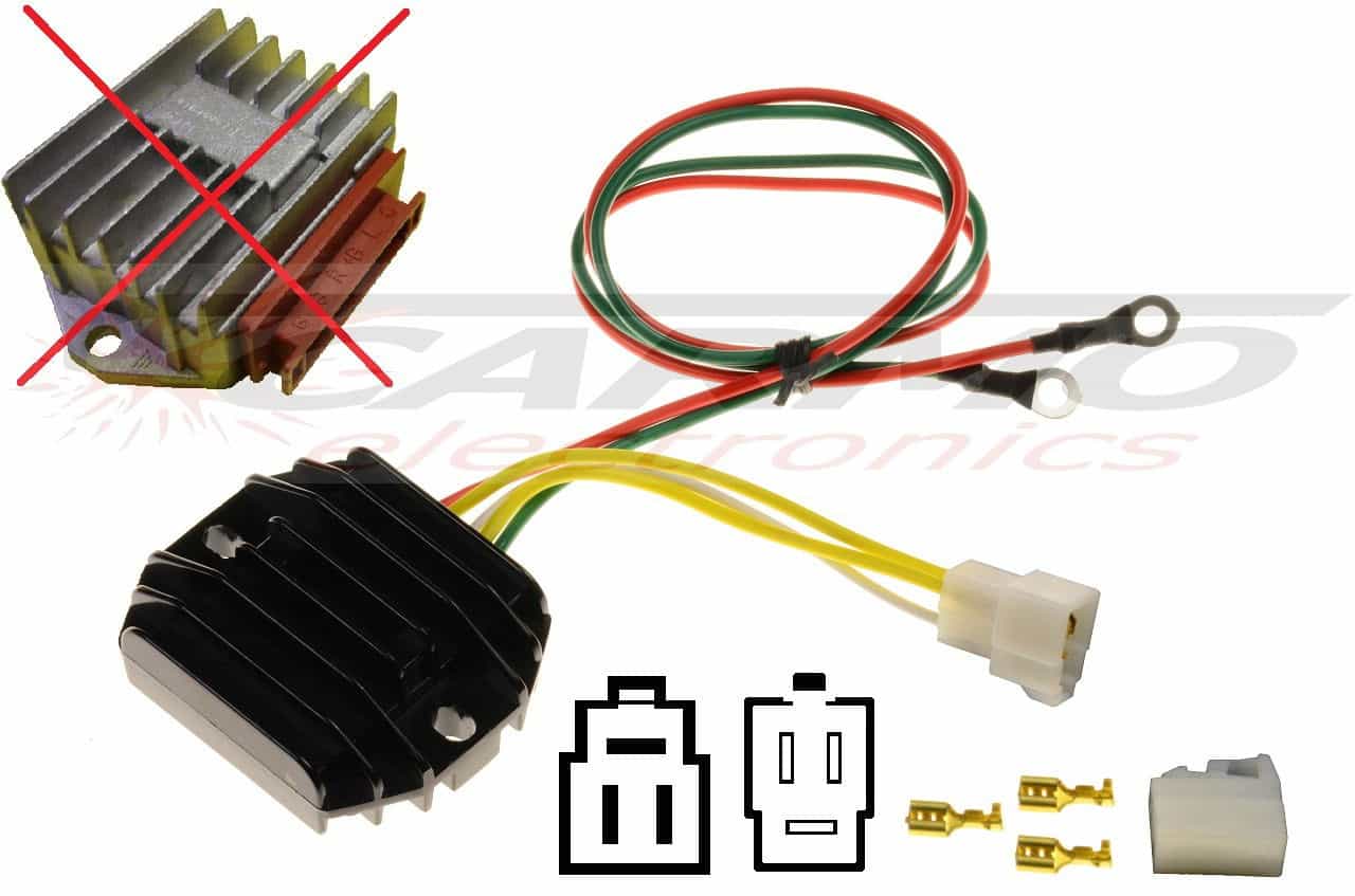 CARR5115 Rotax MOSFET Voltage regulator rectifier (343620, 362001, 343152) + Contra - Click Image to Close